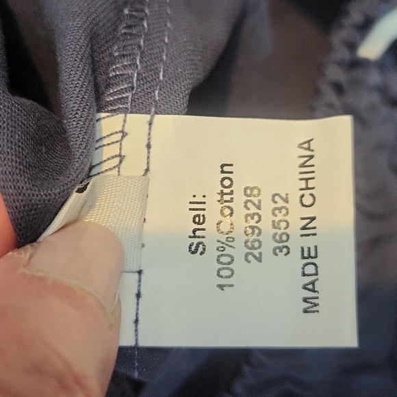 Navy Blue Cotton 10" Inseam Drawstring Waist Cuffed Bermida Short - Picture 8 of 9